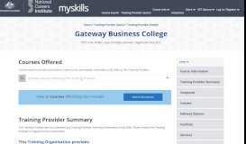 
							         Gateway Business College - 40480 - MySkills								  
							    