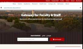 
							         Gateway for Faculty & Staff – Stanford University								  
							    