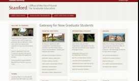
							         Gateway for New Graduate Students | Office of the Vice Provost for ...								  
							    