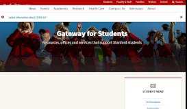 
							         Gateway for Students – Stanford University								  
							    