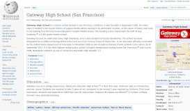 
							         Gateway High School (San Francisco) - Wikipedia								  
							    