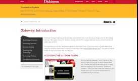 
							         Gateway: Introduction | Dickinson College								  
							    