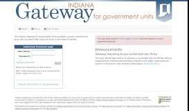 
							         Gateway Login - Indiana Gateway								  
							    