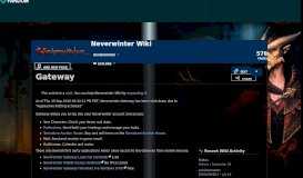
							         Gateway | Neverwinter Wiki | FANDOM powered by Wikia								  
							    