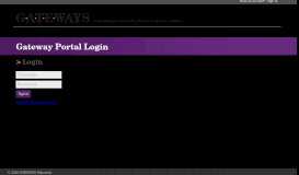 
							         Gateway Portal Login - gateways								  
							    
