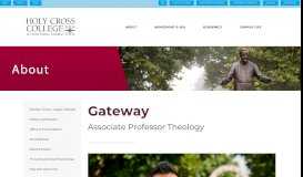 
							         Gateway Program - Holy Cross College Notre Dame, Indiana								  
							    
