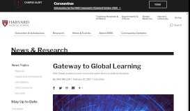 
							         Gateway to Global Learning | Harvard Medical School								  
							    