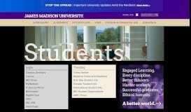 
							         Gateway to Student Life - James Madison University								  
							    