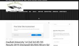 
							         Gauhati University 1st 3rd 5th Results 2019(Declared) BA/BSC/BCom ...								  
							    