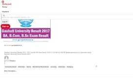 
							         Gauhati University Results 2017, TDC 1st 3rd 5th Sem Result 2016-17 ...								  
							    
