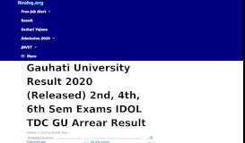 
							         Gauhati University Results 2018-19 1st,3rd,5th Sem Exams IDOL TDC ...								  
							    