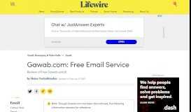 
							         Gawab.com Review - Free Email Service - Lifewire								  
							    