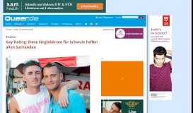 
							         Gay Dating: Diese Singlebörsen für Schwule helfen allen Suchenden ...								  
							    