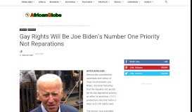 
							         Gay Rights Will Be Joe Biden's Number One Priority Not Reparations ...								  
							    