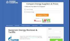 
							         Gazprom Energy Reviews & Tariffs: 2018 Electricity & Gas Comparison								  
							    