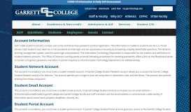 
							         Gcit Account Information - Garrett College								  
							    