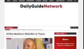 
							         GCNet Mobilises GH¢16bn In Taxes - DailyGuide Network								  
							    