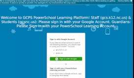 
							         GCS PowerSchool Learning								  
							    