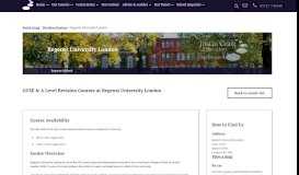 
							         GCSE & A Level Revision Courses at Regents University London ...								  
							    