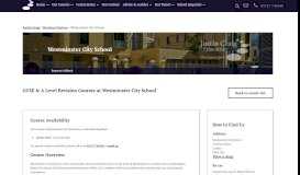 
							         GCSE & A Level Revision Courses at Westminster City School								  
							    