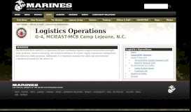 
							         GCSS-MC Information - Marine Corps Base Camp Lejeune								  
							    