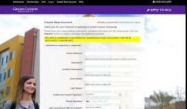 
							         GCU Online Application Create New Account								  
							    