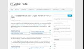 
							         GCU Student Portal Grand Canyon University 2019 - My Student Portal								  
							    