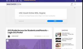
							         GCU Student Portal Login in January 2020 | Access GCU ...								  
							    