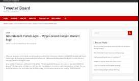 
							         GCU Student Portal Login – Mygcu Grand Canyon ... - Tweeter Board								  
							    