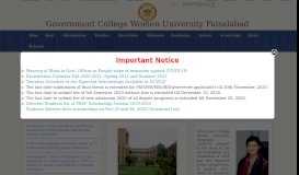 
							         GCWUF | Government College Women University Faisalabad								  
							    