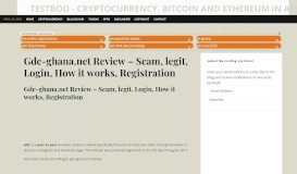 
							         Gdc-ghana.net Review - Scam, legit, Login, How it works ...								  
							    