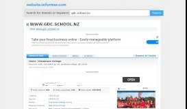
							         gdc.school.nz at WI. Home | Glendowie College - Website Informer								  
							    
