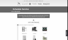 
							         GE Appliances Schedule Service - Request Repair								  
							    