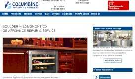 
							         GE General Electric Appliance Repair Service | Boulder ~ Longmont CO								  
							    