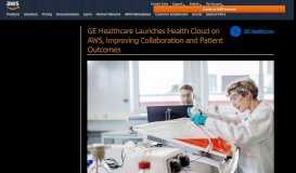 
							         GE Healthcare Case Study – Amazon Web Services (AWS)								  
							    