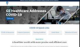 
							         GE Healthcare: Healthcare Systems Home								  
							    