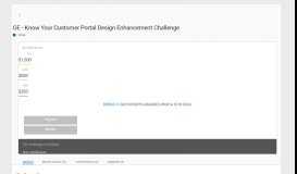 
							         GE - Know Your Customer Portal Design Enhancement Challenge								  
							    