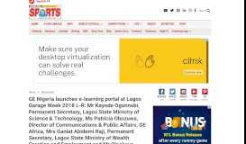 
							         GE Nigeria launches e-learning portal at Lagos Garage Week 2018								  
							    