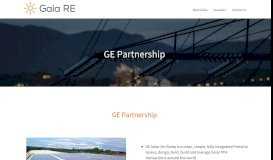 
							         GE Partnership – Gaia RE								  
							    