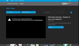 
							         GEA Dairy Farming - Product in use: Cow Selection - GEA Video Portal								  
							    