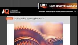 
							         GEA launches new supplier portal - Industry Queensland								  
							    