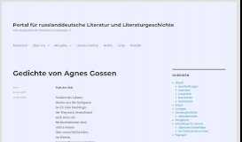 
							         Gedichte von Agnes Gossen – Portal für russlanddeutsche Literatur ...								  
							    