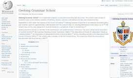 
							         Geelong Grammar School - Wikipedia								  
							    