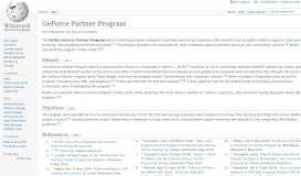 
							         GeForce Partner Program - Wikipedia								  
							    