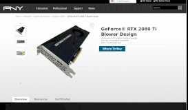 
							         GeForce® RTX 2080 Ti Blower Design - PNY Technologies								  
							    