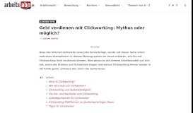 
							         Geld verdienen mit Clickworking: Mythos oder möglich? » arbeits-abc.de								  
							    