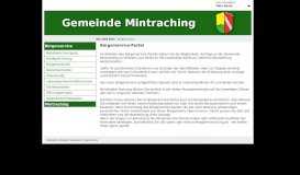 
							         Gemeinde Mintraching - Bürgerservice-Portal								  
							    