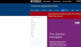 
							         Gemini Principles - Centre for Digital Built Britain - University of ...								  
							    
