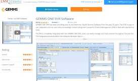 
							         GEMMS EHR Software Latest Reviews, Pricing and Free Demos ...								  
							    