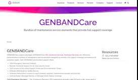 
							         GENBANDCare Support - Ribbon Communications								  
							    
